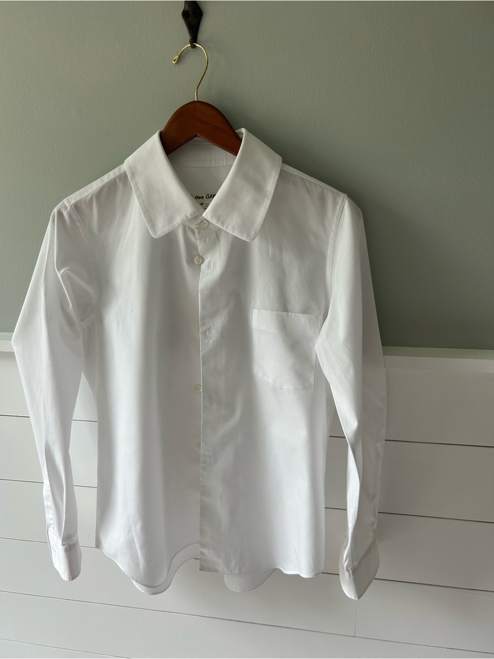 Comme des Garcons medium collar white cotton shirt M